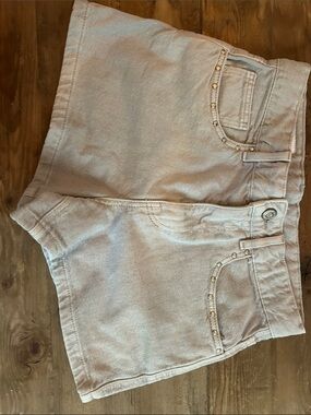 Zara light gray Studded Denim Kids Shorts